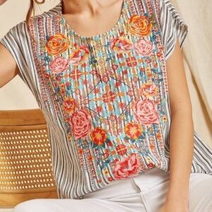 Savanna Jane Sleeveless Embroidered Top